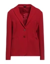 Aspesi Woman Blazer Red Size 12 Triacetate, Polyester