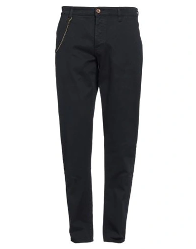 Siviglia Man Pants Midnight Blue Size 40 Cotton, Elastane In Blue
