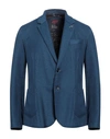 Bob Man Suit Jacket Slate Blue Size 40 Polyacrylic, Polyester, Wool