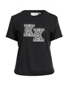 Kendall + Kylie Woman T-shirt Black Size Xs Cotton, Elastane