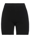 Jacquemus Arancia Ribbed-knit Shorts In Black