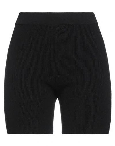 Jacquemus Arancia Ribbed-knit Shorts In Black