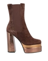 Jeffrey Campbell Woman Ankle Boots Brown Size 9 Soft Leather