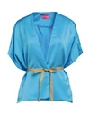 Merci .., Woman Shirt Azure Size S Polyester In Blue