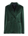 Mp Massimo Piombo Woman Suit Jacket Dark Green Size 3 Cotton