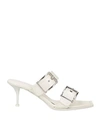 Alexander Mcqueen Woman Sandals White Size 6.5 Soft Leather