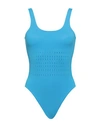 Alaïa Woman One-piece Swimsuit Azure Size 8 Polyester, Elastane In Blue