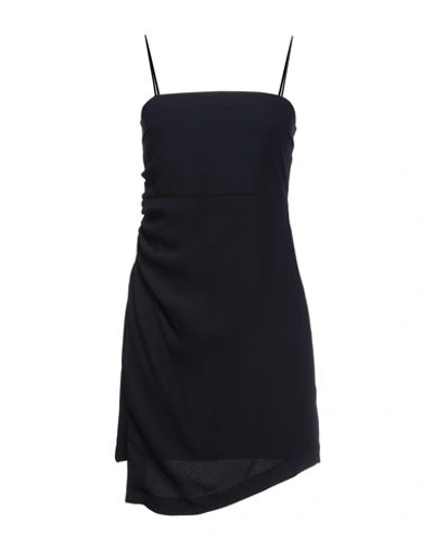 Merci .., Woman Mini Dress Midnight Blue Size 6 Polyester In Black