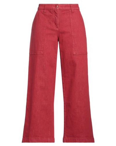 JACOB COHЁN JACOB COHЁN WOMAN JEANS RED SIZE 27 COTTON, ELASTANE