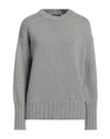 ARAGONA ARAGONA WOMAN SWEATER LIGHT GREY SIZE 8 CASHMERE