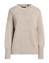 Aragona Woman Sweater Beige Size 8 Cashmere