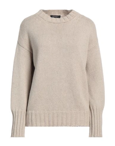 Aragona Woman Sweater Beige Size 8 Cashmere