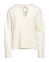 ALYSI ALYSI WOMAN SWEATER IVORY SIZE M ALPACA WOOL, POLYAMIDE, MERINO WOOL, ELASTANE