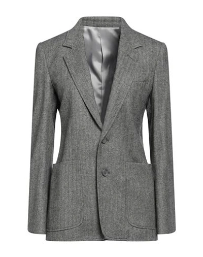 Super Blond Woman Suit Jacket Grey Size 6 Wool