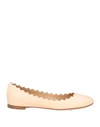 Chloé Woman Ballet Flats Blush Size 5 Soft Leather In Pink