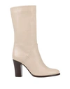 J D Julie Dee Woman Ankle Boots Beige Size 6 Soft Leather