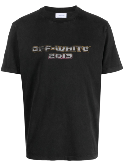 Off-white Off White™ Black Crew Neck T Shirt With Print