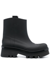 Chloé Elegant Mini Rain Boots With Scallop Detailing In Black