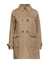 Herno Woman Overcoat Camel Size 8 Cotton, Polyester In Beige