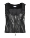 Sfizio Woman Top Black Size 4 Polyurethane, Polyester