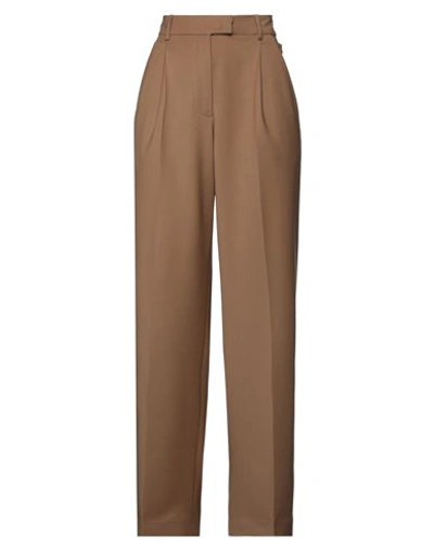 Pt Torino Woman Pants Light Brown Size 2 Virgin Wool, Elastane In Beige