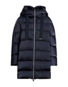 Herno Woman Down Jacket Navy Blue Size 10 Polyester, Cotton