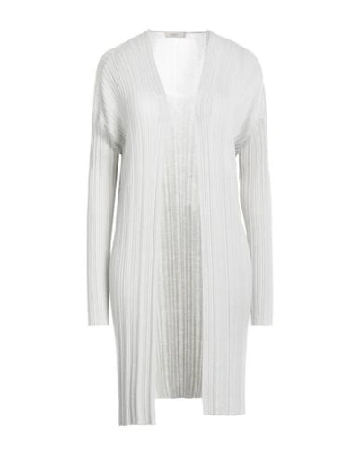 Agnona Woman Cardigan Light Grey Size Xl Cashmere, Silk