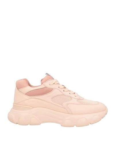 Hogan Woman Sneakers Light Pink Size 7 Soft Leather, Textile Fibers