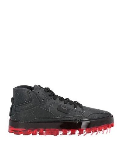 Rubber Soul Man Sneakers Black Size 8 Soft Leather, Textile Fibers
