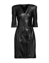 Karl Lagerfeld Woman Midi Dress Black Size 4 Soft Leather