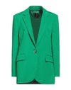 Pinko Woman Blazer Emerald Green Size 8 Viscose, Polyamide, Elastane