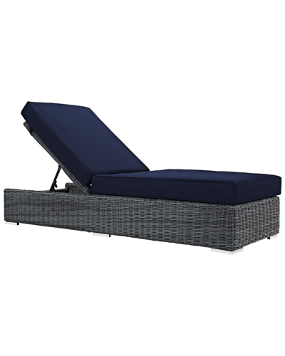 Modway Summon Outdoor Patio Sunbrella Chaise Lounge In Beige