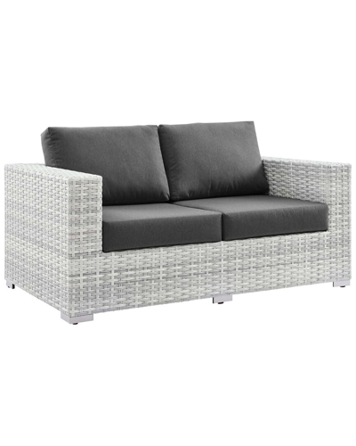 Modway Convene Outdoor Patio Loveseat In Gray