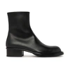 Alexander Mcqueen Cuban Stack Boot With 4.5 Cm Heel In Black
