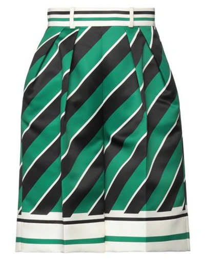 Elisabetta Franchi Woman Shorts & Bermuda Shorts Green Size 2 Polyester