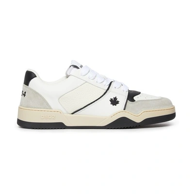Dsquared2 Spiker Low Top Sneakers In Bianco_nero
