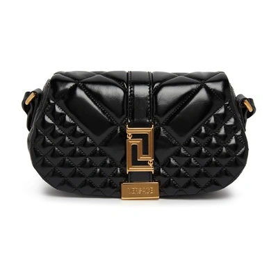 Versace Greca Goddess Mini Shoulder Bag In 1b00v_black__gold