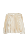 Heirlome Beatrice Pleated Top In Ivory