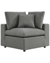 Modway Commix Down Filled Overstuffed Corner Chair In Grey