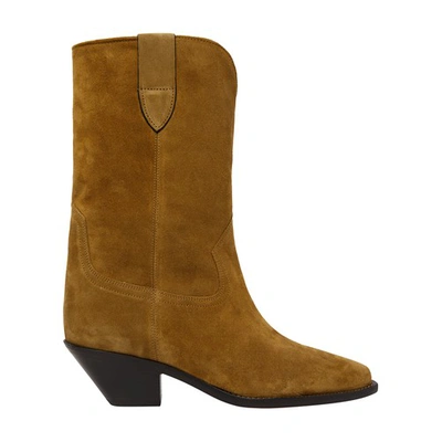 Isabel Marant Dahope 70mm Suede Boots In Brown