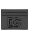 Dolce & Gabbana Leather Card Holder In Black