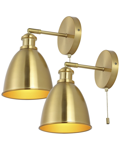 Jonathan Y Hudson 6.5in Led Sconce In Brass
