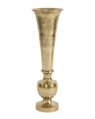 Howard Elliott Howard Elliot Oversized Flared Gold Aluminum Vase