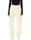 Off-white White Cotton Jogging Trousers In Beige/black
