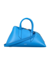 Attico 24h Leather Tote Bag In Turquoise