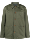 NUDIE JEANS GREEN BARNEY COTTON SHIRT JACKET,16067620471938