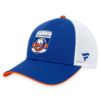 Fanatics Branded  Royal New York Islanders 2023 Nhl Draft On Stage Trucker Adjustable Hat