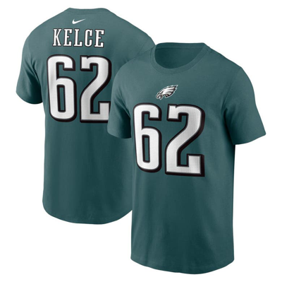 Nike Men's  Jason Kelce Midnight Green Philadelphia Eagles Player Name And Number T-shirt