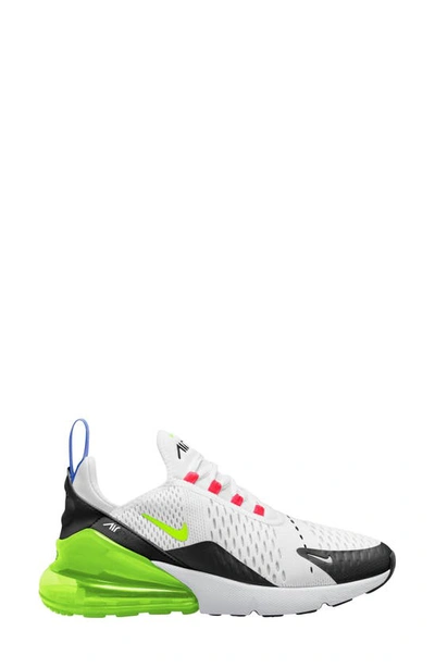 Nike Air Max 270 Trainer In White/ Volt/ Ultramarine/ Red