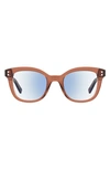 Kate Spade Tanea 48mm Square Blue Block Optical Glasses In Brown